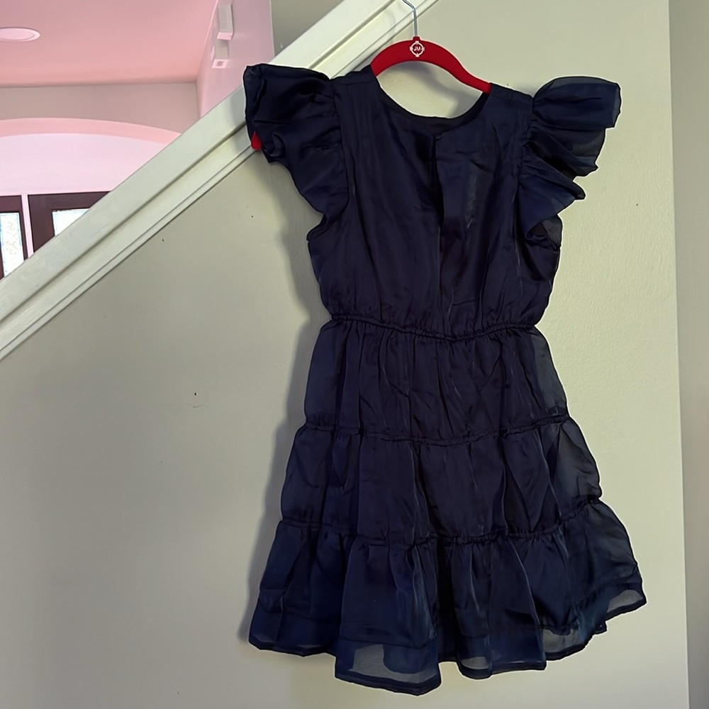 Bardot Junior Girls Oshin Organza Dress In Navy - Picture 6 of 13